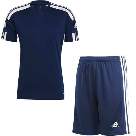 adidas Herren Set Trikot+Hose Squadra 21 GN5724+GN5775 M Team Navy Blue/White | M