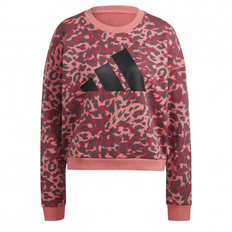 adidas Damen Pullover Leopard Print Sweatshirt 
