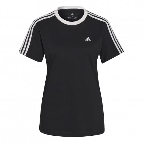 adidas Damen T-Shirt ESSENTIALS 3-STRIPES GS1379 XS Black/White | XS