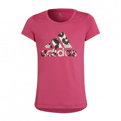 adidas Mädchen T-Shirt Animal Logo Print Slim Training Tee 