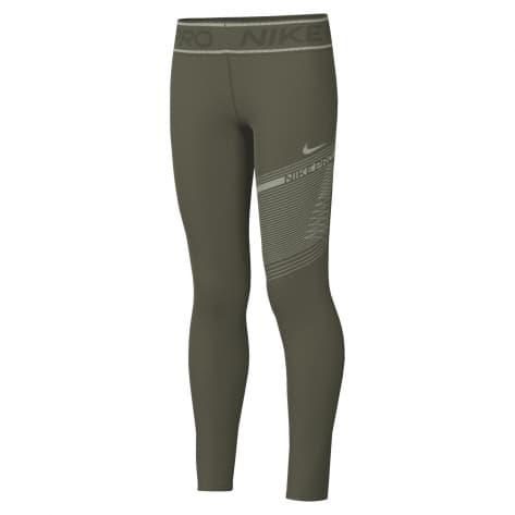 Nike Mädchen Tight Pro Girls  Dri-FIT HF8852-222 128-137 Medium Olive | 128-137