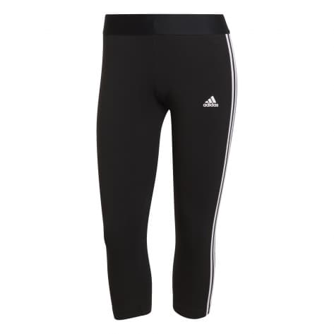 adidas Damen 3/4 Leggings Essentials 3-Stripes 3/4-Tight HG5880 XS Black/White | XS