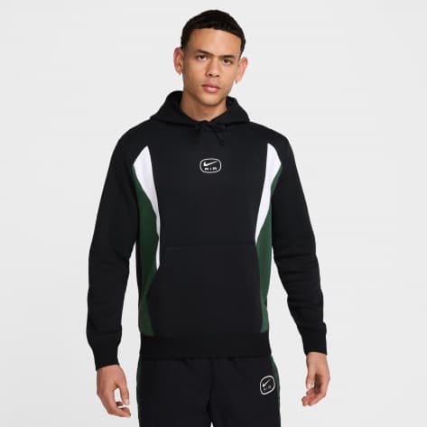 Nike Herren Kapuzenpullover AIR PO HOODY FLC HM0175-011 L Black/Fir/White/White | L