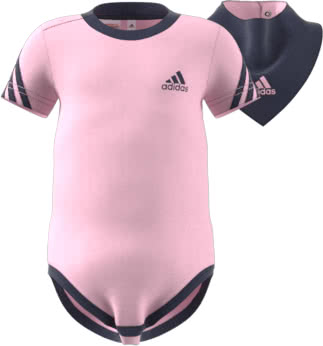 adidas Baby Strampler Future Icons Gift Set Body Plus Bib 