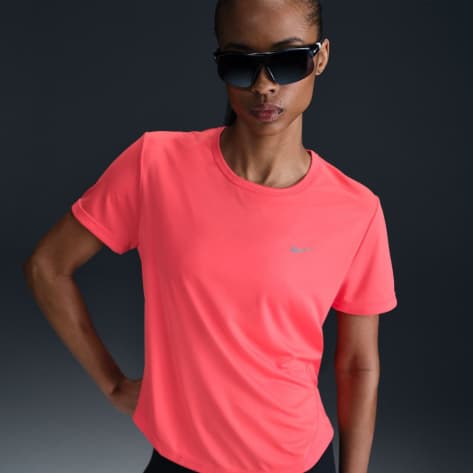 Nike Damen T-Shirt Tempo Women s Dri-FIT Laufoberteil HQ0648-814 S Magic Ember/Reflective Silver | S