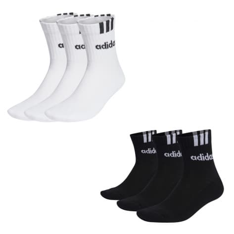 adidas Socken 3S Linear Half-Crew Cushioned Socks 3P 