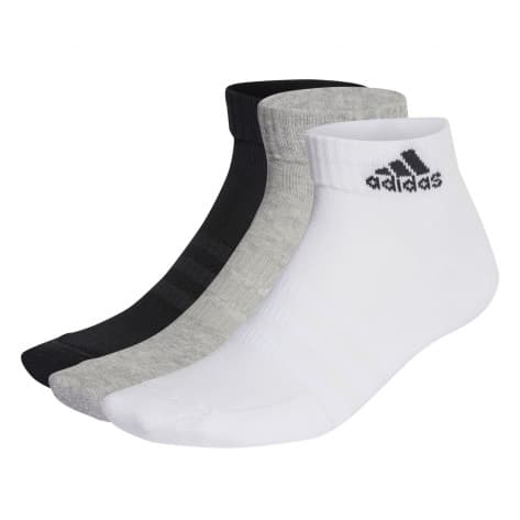 adidas Socken Cushioned Sportswear Ankle Socks 3P IC1281 46-48 Medium Grey Heather/White/Black | 46-48