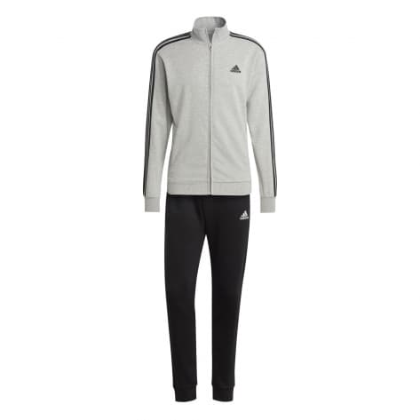 adidas Herren Trainingsanzug Sportswear Basic 3S French Terry IC6748 XXL Medium Grey Heather/Black | XXL