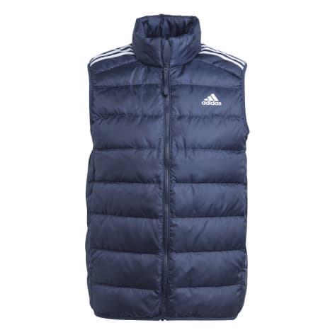 adidas Herren Daunenweste Essentials 3-Stripes Light Vest IK3210 S Legend Ink | S