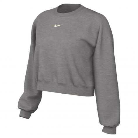 Nike Damen Pullover Studio Fleece Mid-Weight Oversized Cropped Crew IM8497 