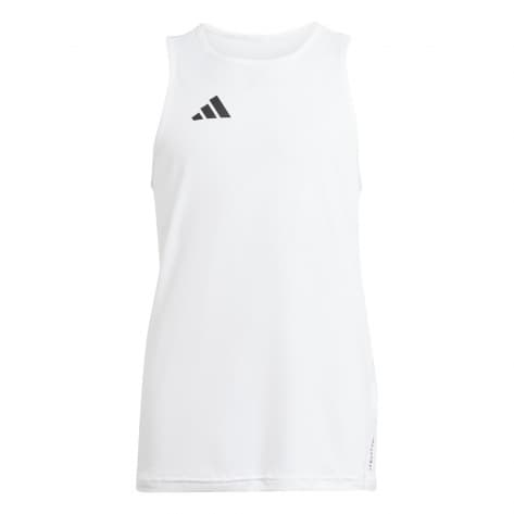 adidas Jungen Lauftop J Team Singlet IT5060 140 White/Black | 140