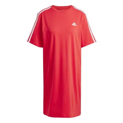 adidas Damen Kleid Essentials 3S Single Jersey Boyfriend Dress IY4241 S Better Scarlet | S