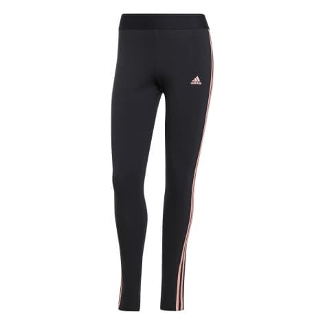 adidas Damen Leggings Essentials 3-Streifen JH3715 S Black/Semi Pink Spark | S