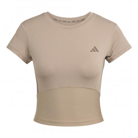 adidas Damen T-Shirt Hyperglam Rib Baby Tee 