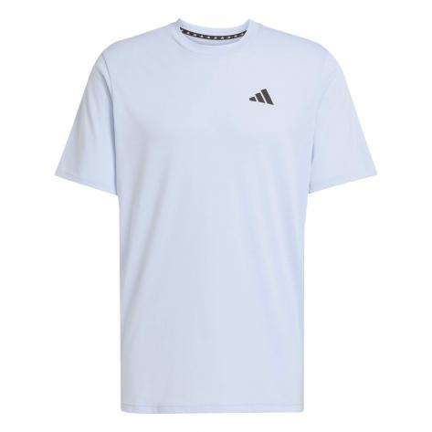 adidas Herren T-Shirt Train Essentials Feelready Tee JW7440 S Glow Blue/Black | S