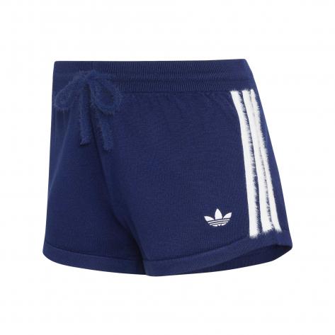 adidas Damen Short Knit Short KW2587 L Dark Blue/White | L