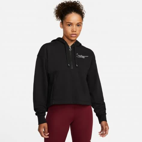 Nike Damen Hoodie Dri-FIT Get Fit 1/2-Zip DQ5538-010 S Black/White | S