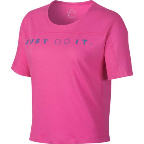 Nike Damen Laufshirt Miller AQ5177-686 M Laser Fuchsia-Indigo Storm | M