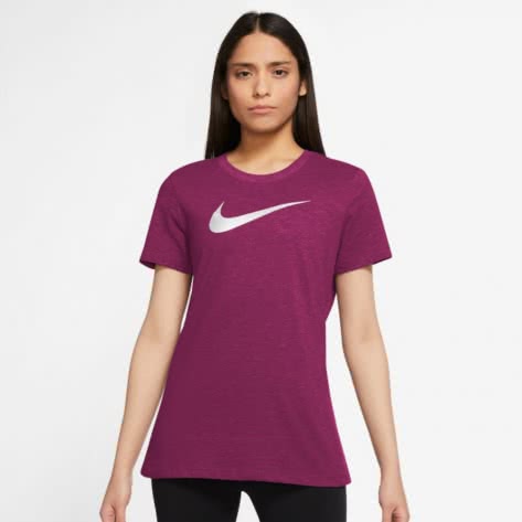 Nike Damen Trainingsshirt Dry Tee DFC Crew AQ3212-610 S Sangria | S