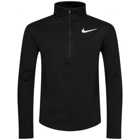 Nike Mädchen Laufshirt 1/2 Zip Running Sweatshirt DM2327-010 128-137 Black/Reflective Silver | 128-137