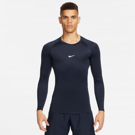 Nike Herren Langarmshirt Pro Dri-FIT Tight FB7919-451 L Obsidian/White | L