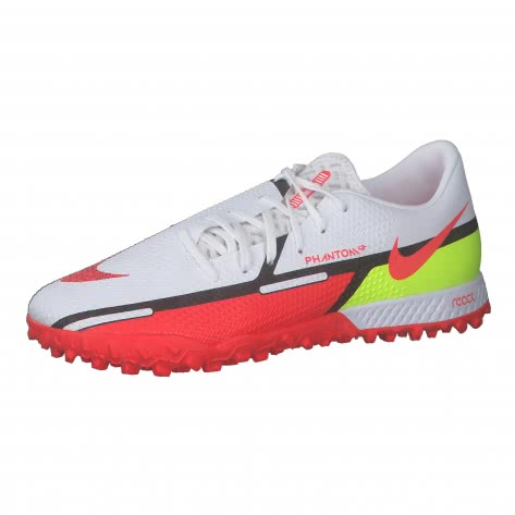 Nike Herren Fussballschuhe Phantom GT2 Pro TF DC0768-167 42.5 White/Bright Crimson/Volt | 42.5