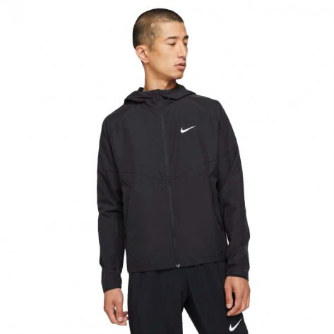 Nike Herren Laufjacke Repel Miler DD4746-010 L Black/Reflective Silver | L
