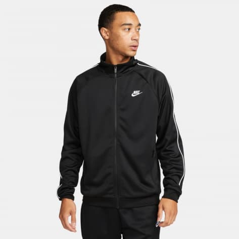 Nike Herren Trainingsjacke Club Full-Zip Jacket DX0670-010 Black/White | L