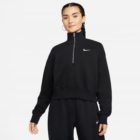 Nike Damen Pullover Oversize 1/2-Zip Phoenix FL. Sweatshirt DQ5767-010 XXL Black/Sail | XXL