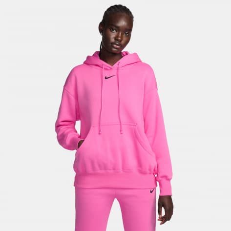 Nike Damen Kapuzenpullover Phoenix Fleece Oversized Pullover DQ5860-675 XS Playful Pink/Black | XS