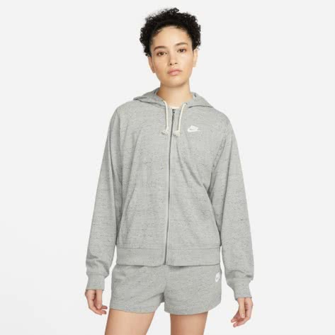 Nike Damen Sweatjacke Gym Vintage Zip Hoodie DM6386-063 S Dk Grey Heather | S