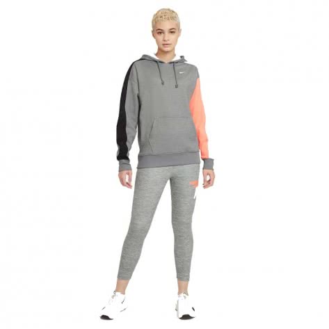 Nike Damen Kapuzenpullover Therma Color-Block Training Hoody DA0471-084 L Smoke Grey/Heather | L