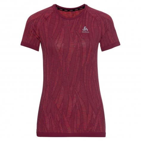 Odlo Damen T-Shirt BL Top Crew Neck S/S Blackcomb 188671-30792 XL Raspberry Fudge-Space Dye | XL
