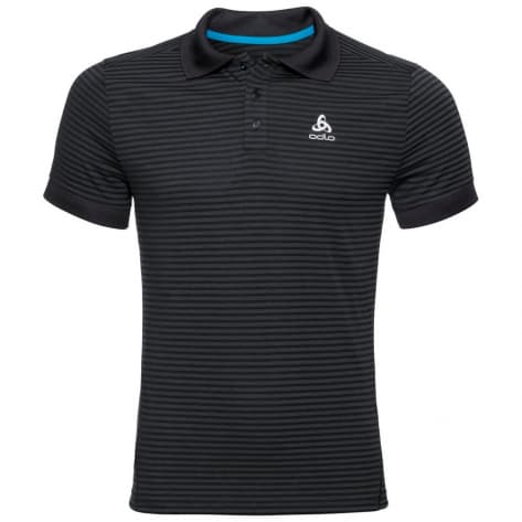 Odlo Herren Polo Shirt s/s NIKKO DRY 550062-70004 M Black-Odlo Steel Grey | M
