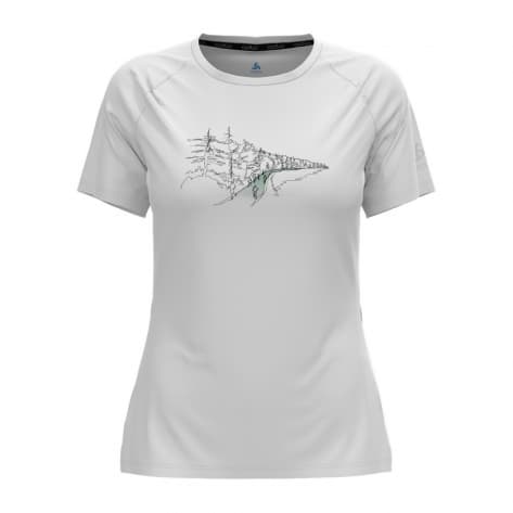 Odlo Damen Laufshirt Crew Neck s/s Essentials Print Shirt 313961 