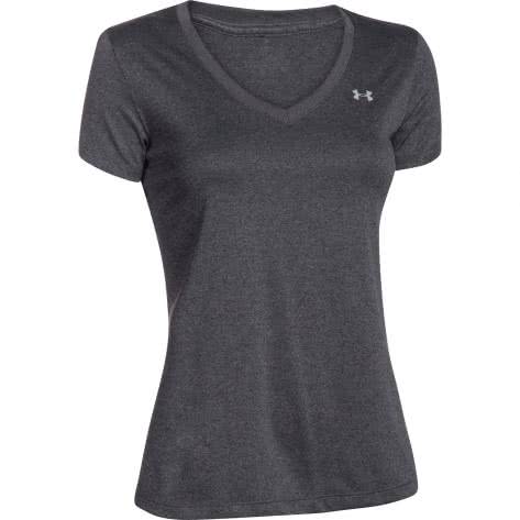 Under Armour Damen T-Shirt UA Tech SS Solid 1255839-090 S Carbon Heather/Metallic Silver | S