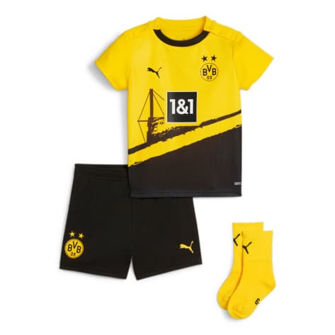 Puma Baby Set Borussia Dortmund Home Minikit 2023/24 770610-01 80 Cyber Yellow-Puma Black | 80