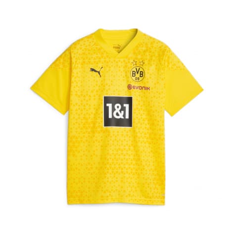Puma Kinder Borussia Dortmund Trainings Trikot 2023/24 771827-01 140 Cyber Yellow-Puma Black | 140