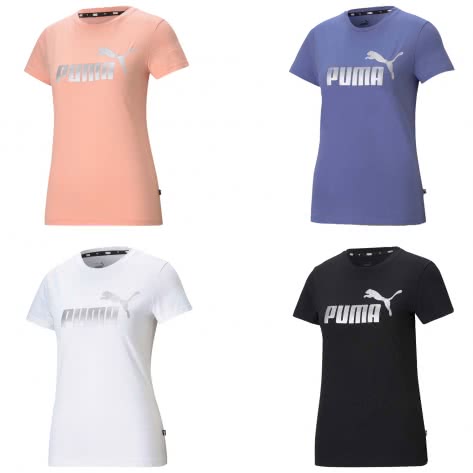 Puma Damen T-Shirt ESS+ Metallic Logo Tee 586890 