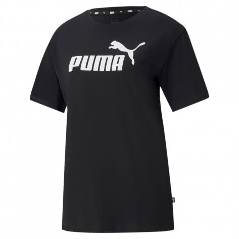Puma Damen T-Shirt Essential Logo Boyfriend Tee 586868-01 S Puma Black | S