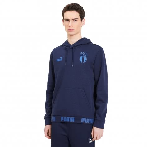 Puma Herren Kapuzenpullover Italien FIGC FtblCulture Hoody 757247-04 S Peacoat-Team Power Blue | S