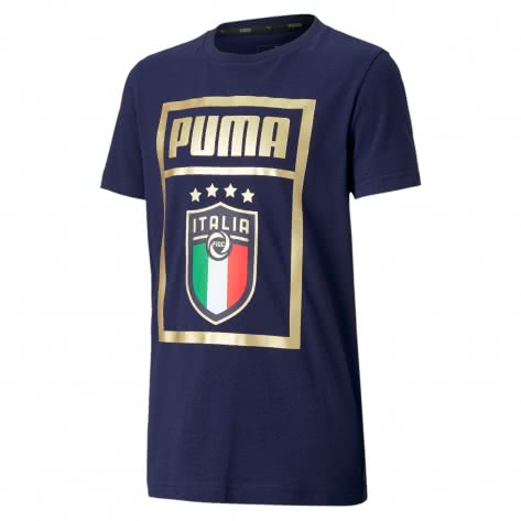 Puma Kinder T-Shirt FIGC PUMA DNA Tee Jr 757337-07 176 Peacoat-Team gold | 176