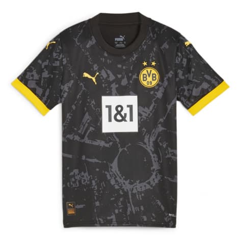 Puma Kinder Borussia Dortmund Away Trikot 2023/24 770615-02 128 Puma Black-Cyber Yellow | 128