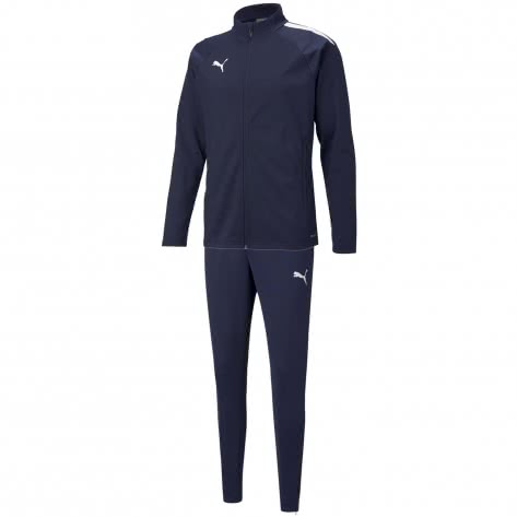 Puma Kinder Polyesteranzug teamLIGA Training 657235+657391-06 152 Peacoat-Puma White | 152