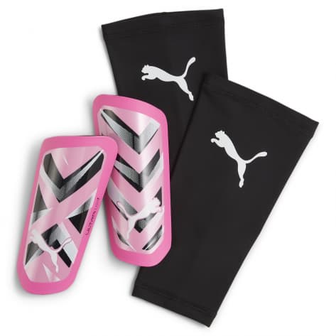 Puma Schienbeinschoner ULTRA Light Sleeve 080873-08 L Poison Pink-PUMA White-PUMA Black | L