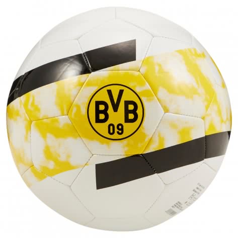 Puma BVB Borussia Dortmund Fussball Iconic Ball 083642-01 5 Puma White-Cyber Yellow | 5