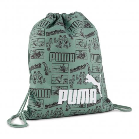 Puma Unisex Turnbeutel PUMA PHASE AOP Small Gym Sack 091325-01 Green Moon-Mid 90ies | One size