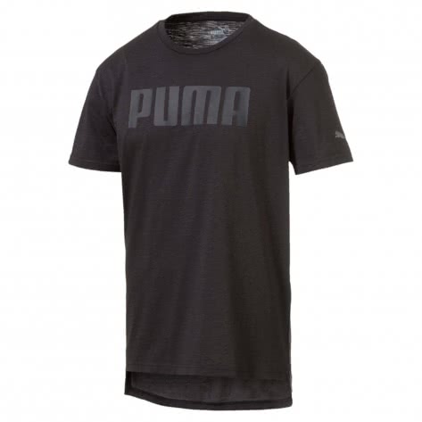 Puma Herren T-Shirt SS Graphic Tee 518448-05 L Puma Black Heather-Puma Black | L