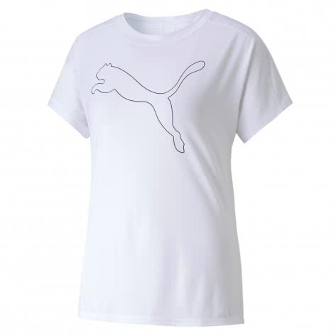 Puma Damen T-Shirt Train Favorite Jersey Cat Tee 519523-02 S Puma White | S