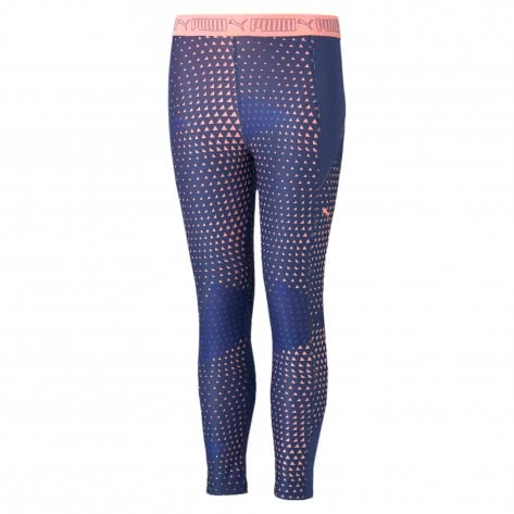 Puma Mädchen Tights Runtrain 7/8 AOP Tights G 586201-14 176 Hazy Blue-Elektro Peach | 176